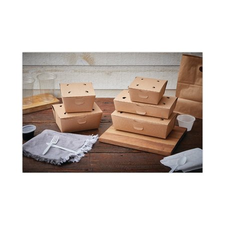 Pactiv EarthChoice OneBox Paper Box, 46 oz, 4.5 x 4.5 x 3.25, Kraft, PK200 PK NOB08KEC